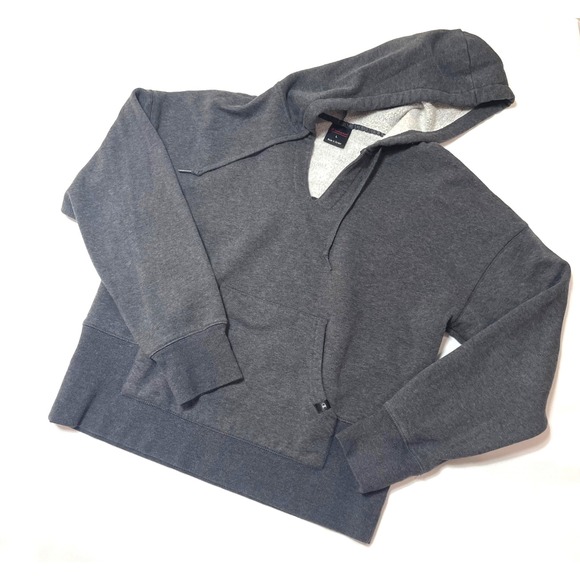 Champion Gray Hoodie Pullover V-Neck Sweatshirt Womens Activewear Casual - Picture 1 of 7